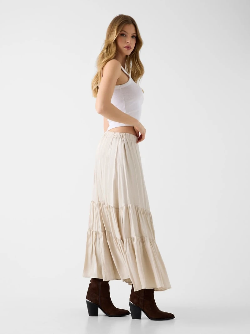 Pleated maxi skirt