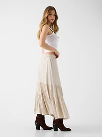 Pleated maxi skirt