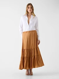 Pleated maxi skirt
