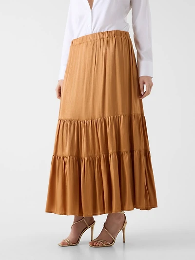 Pleated maxi skirt