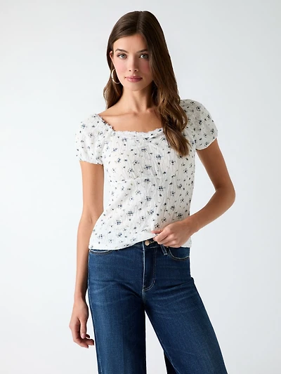 Floral print blouse