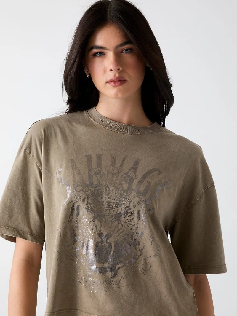 Foiled boxy t-shirt
