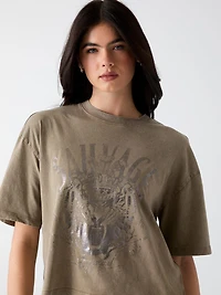 Foiled boxy t-shirt