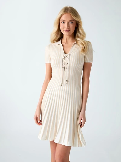 Pleated mini dress