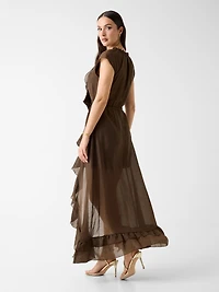 Ruffled long dress