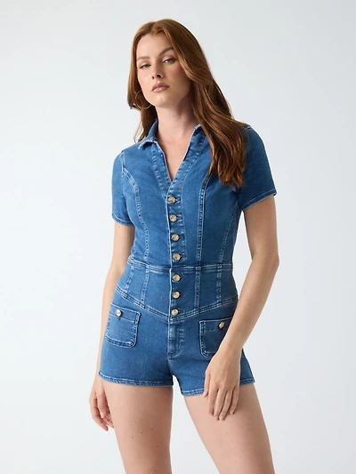 Denim romper