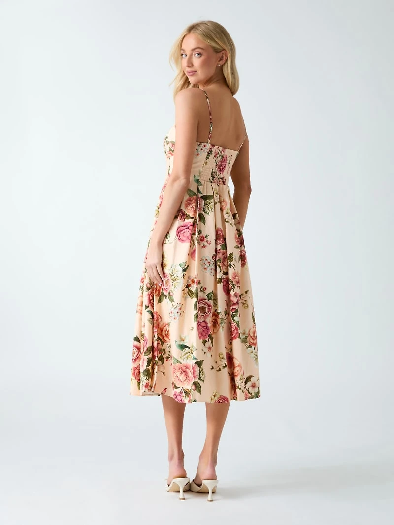 Floral print maxi dress