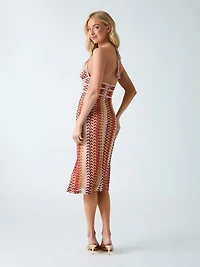 Crocheted midi dress