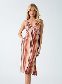 Crocheted midi dress
