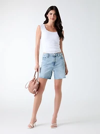 Square neck smocked top