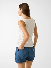 Embroidered star tank top