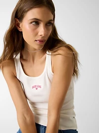 Embroidered star tank top