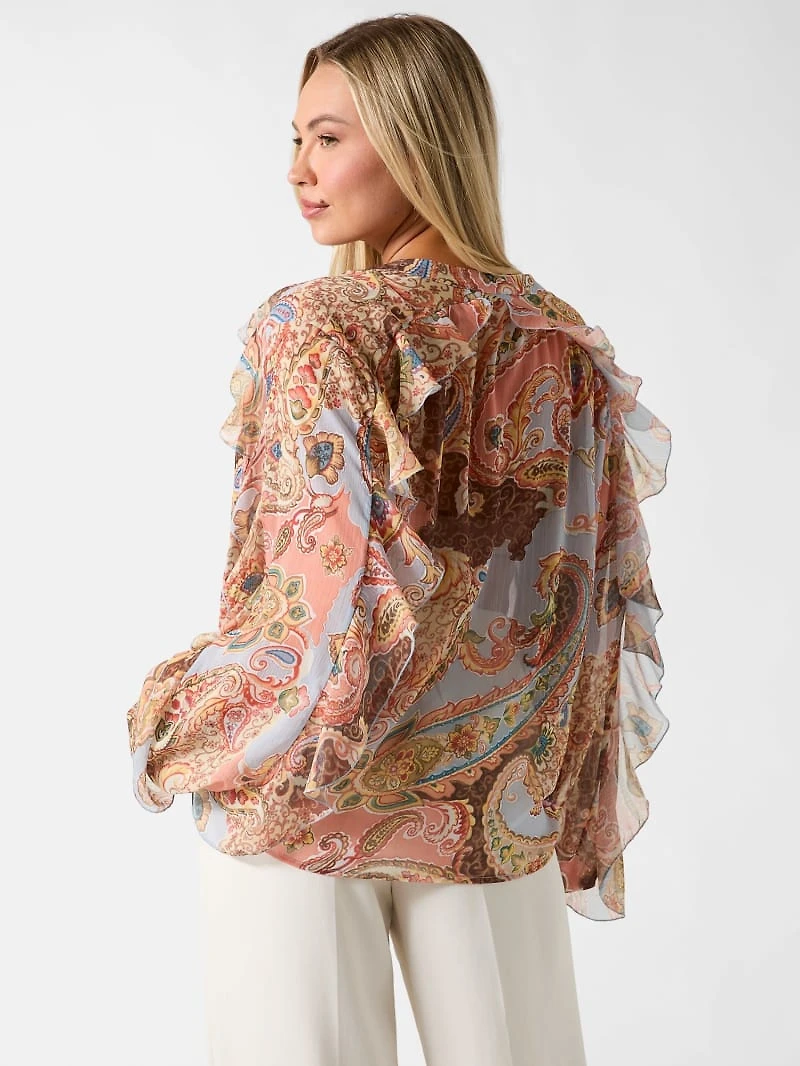 Paisley print blouse