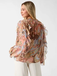 Paisley print blouse