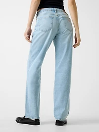 Destroyed Straight-Leg Boyfriend Jeans