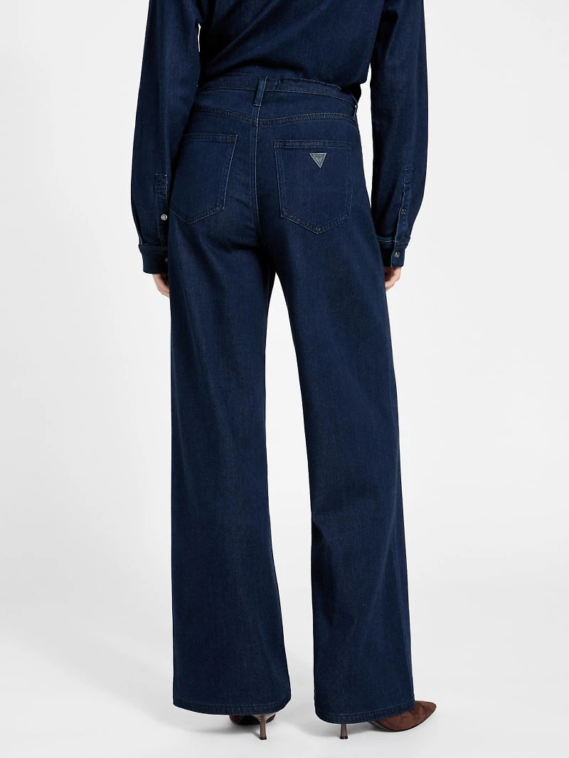 Wide-leg lyocell jeans