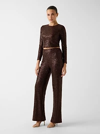 Sequins flare pants