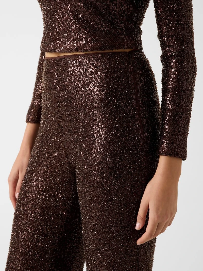 Sequins flare pants