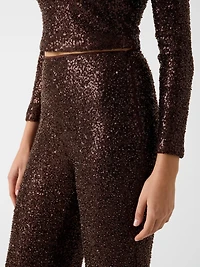 Sequins flare pants
