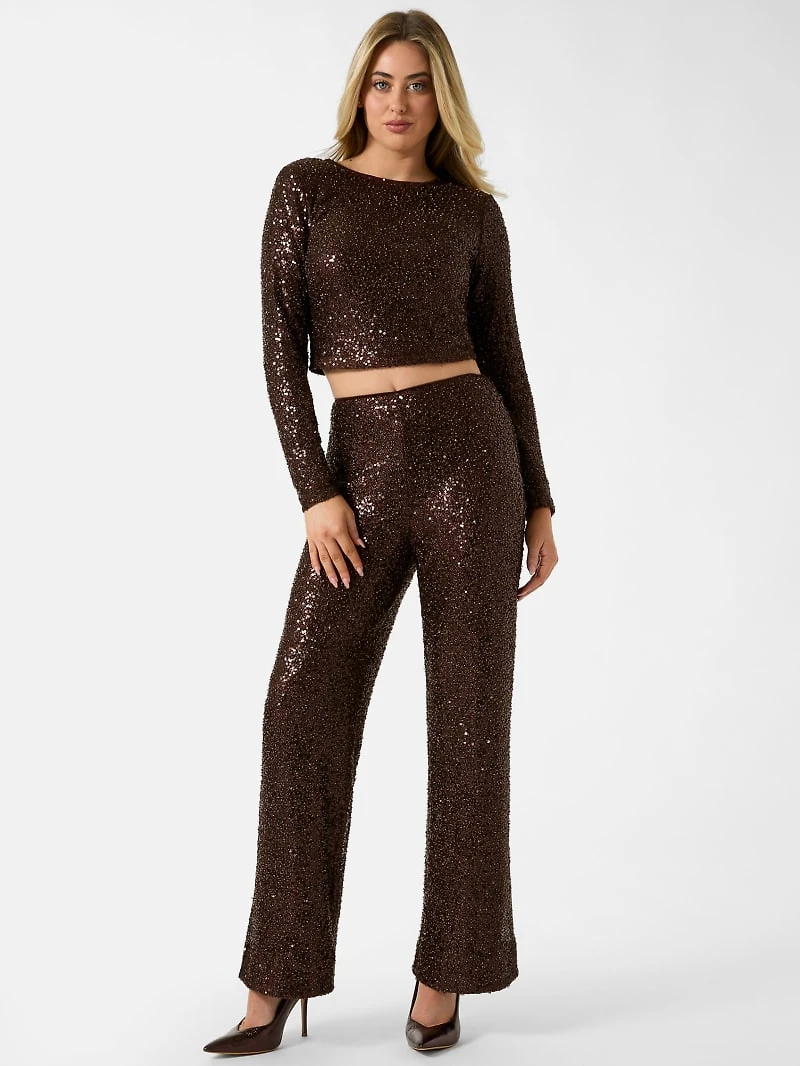 Sequins flare pants