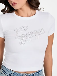 Logo Rhinestones t-shirt