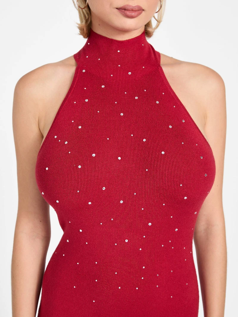 Eco Minara Rhinestone Sweater Dress