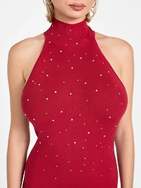 Eco Minara Rhinestone Sweater Dress