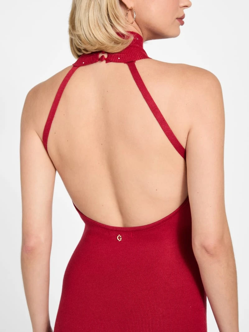 Eco Minara Rhinestone Sweater Dress