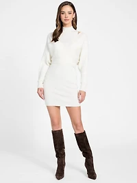 Rib-knit mini dress