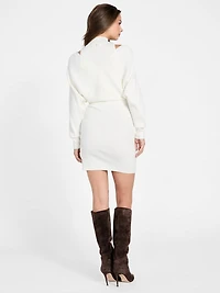 Rib-knit mini dress