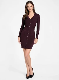 Cammi Metallic Knit Sweater Dress