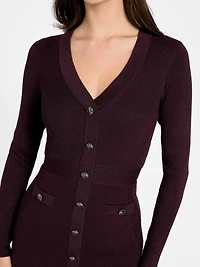 Cammi Metallic Knit Sweater Dress