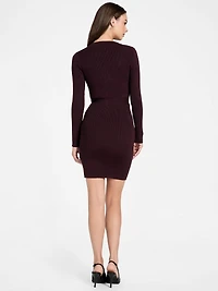 Cammi Metallic Knit Sweater Dress