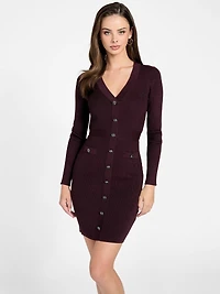 Cammi Metallic Knit Sweater Dress