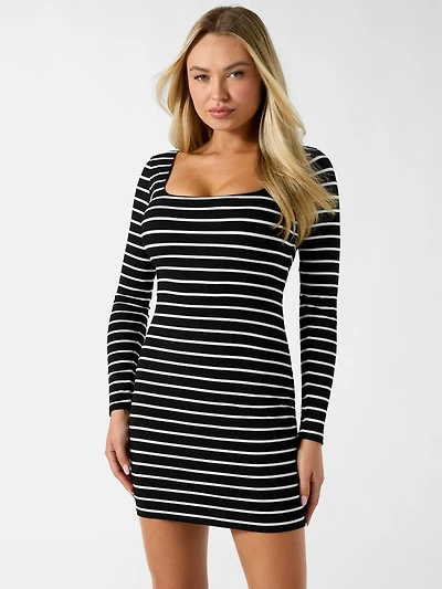 Striped mini dress