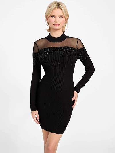 Eco Jeena Rhinestone Sweater Dress