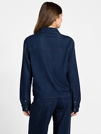 Lyocell blend shacket