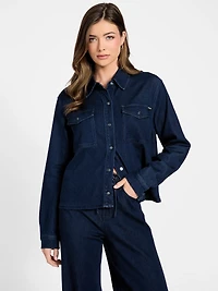 Lyocell blend shacket