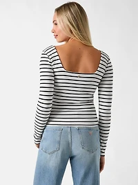 Slim fit striped top