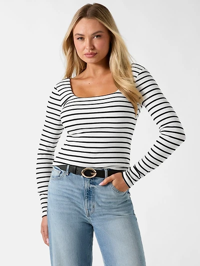 Slim fit striped top