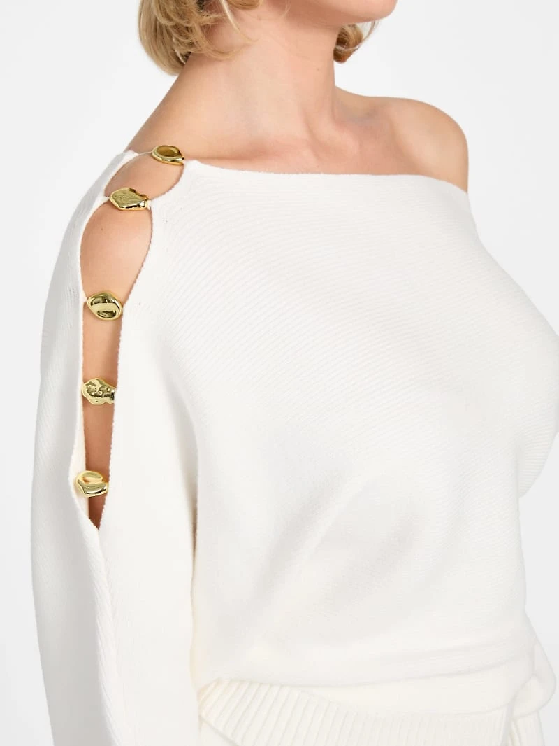 Eco Jamia Beaded Sleeve Sweater