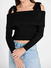 Shoulder bows sweater