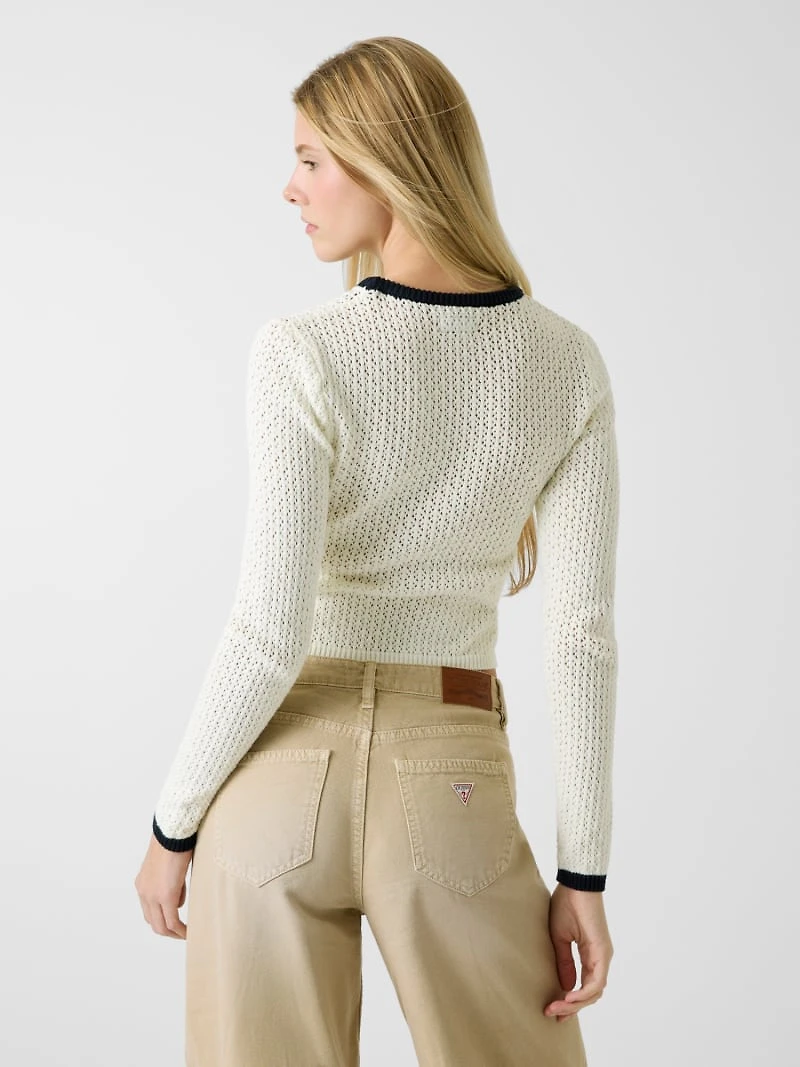 Open knit sweater
