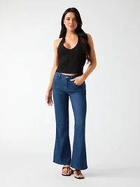 Mid rise flare jeans