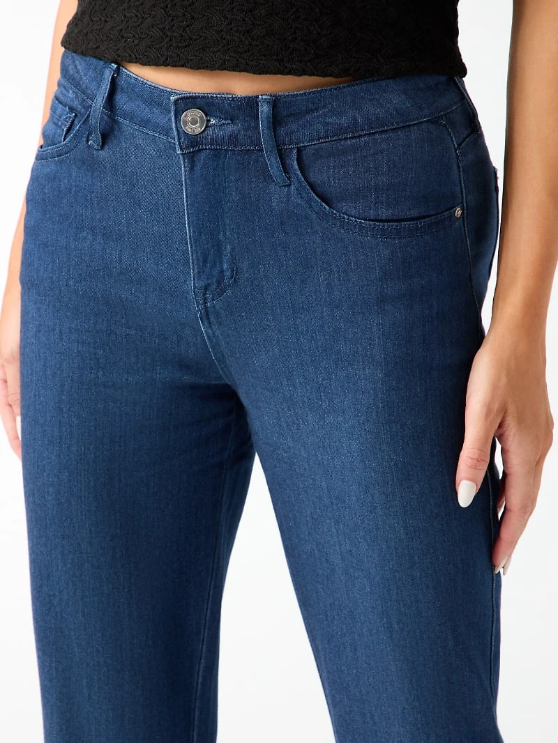 Mid rise flare jeans