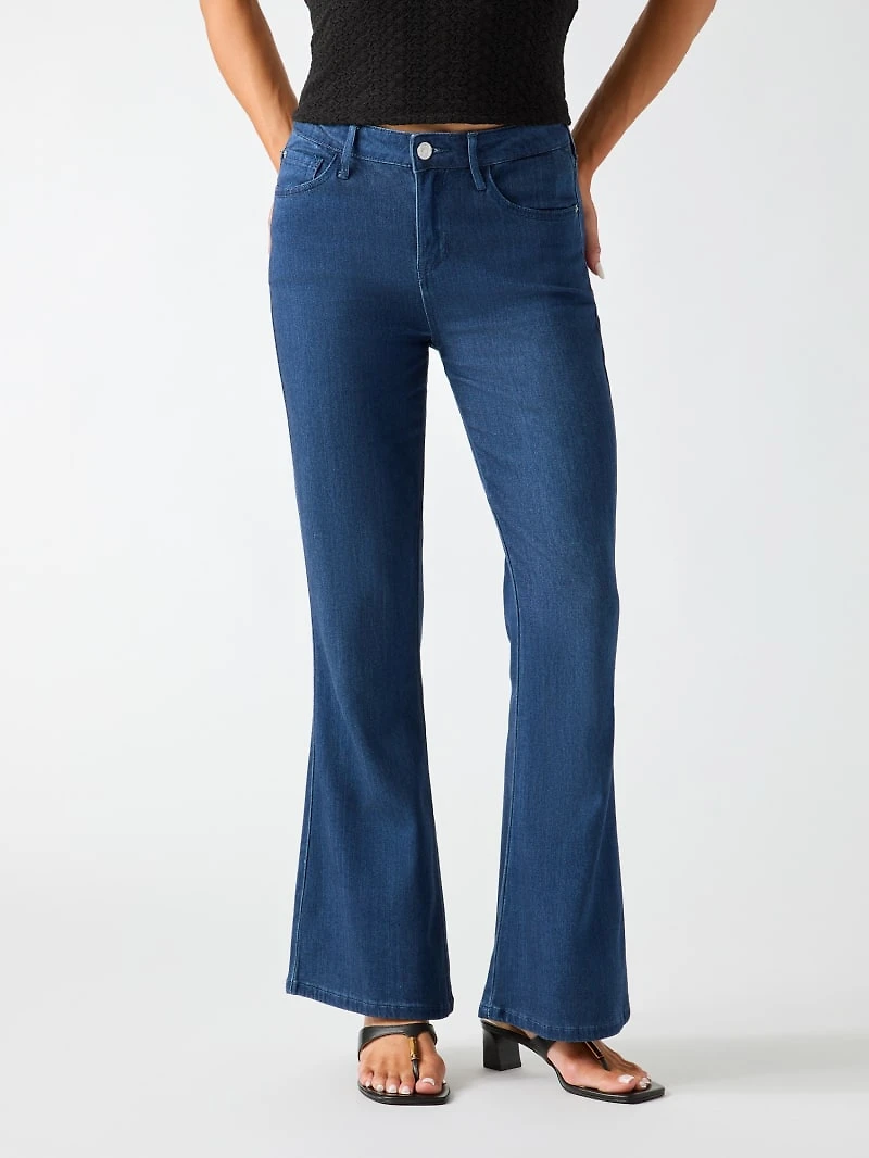 Mid rise flare jeans