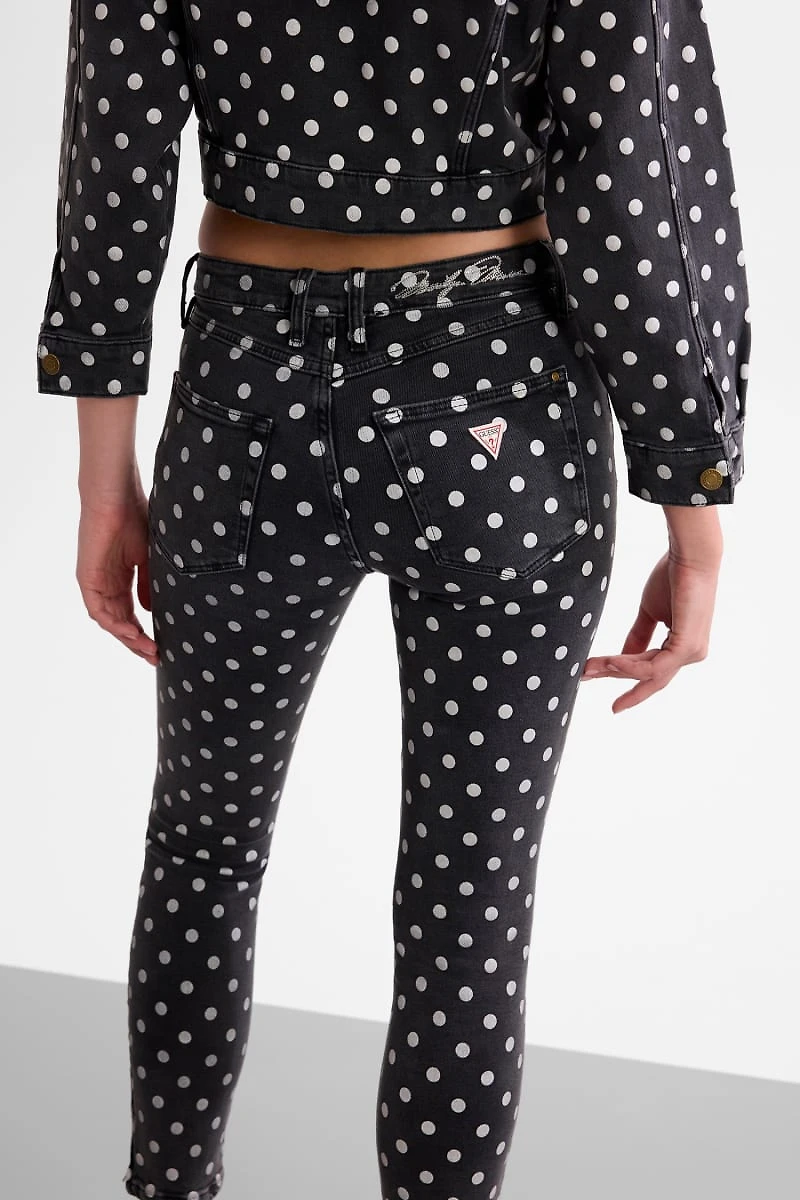 Polka dots skinny jeans