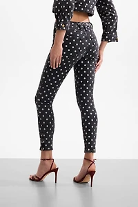 Polka dots skinny jeans