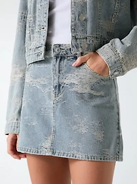 Denim mini skirt