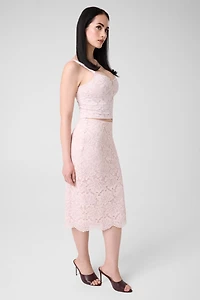 Lace midi skirt